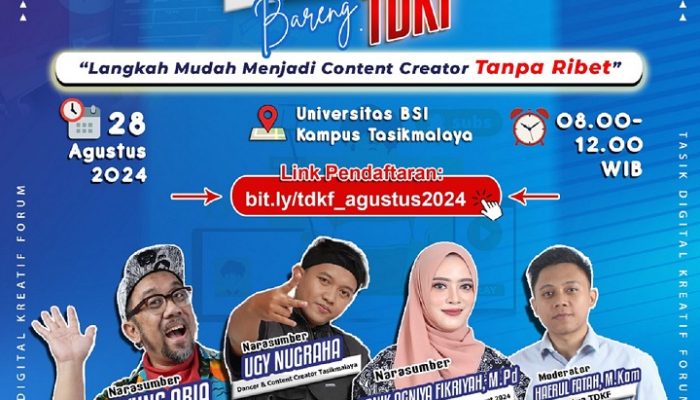 Mau Jadi Content Creator Handal? Datang ke Sharing Ilmu Bareng TDKF!