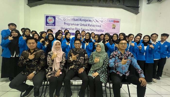 Program Studi Sistem Informasi UBSI Tasikmalaya Sukses Gelar Sertifikasi Kompetensi Programmer