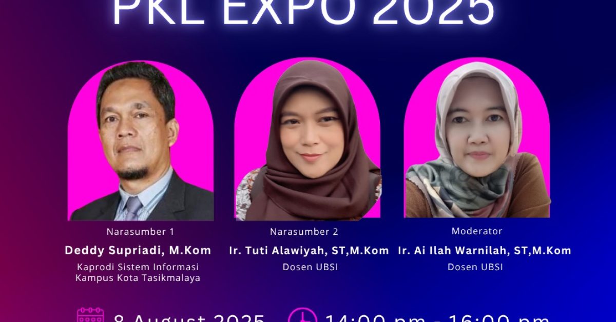 Terjun ke Dunia Nyata, Menuju PKL 2025 Prodi Sistem Informasi Kampus Kota Tasikmalaya Akan menyelenggarakan Sosialisasi PKL Terpadu dan PKL EXPO 2025