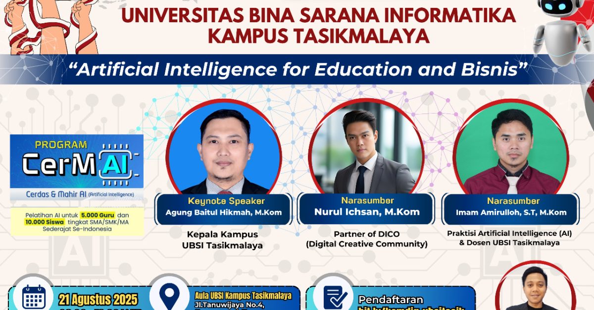 UBSI Tasikmalaya Siap Gelar Seminar Kemerdekaan Digital dalam Rangka HUT RI ke-80