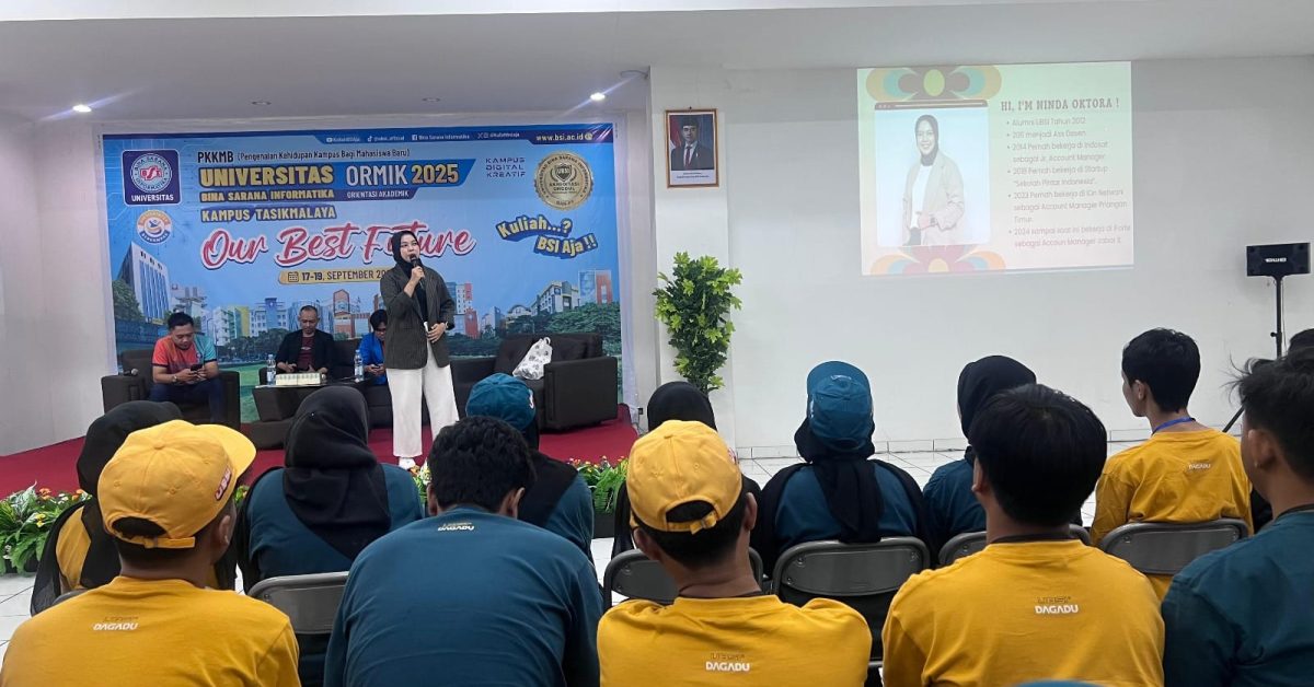 BELAJAR NILAI DIRI UNTUK MASA DEPAN, ALUMNI UBSI TASIKMALAYA BERI MOTIVASI MAHASISWA BARU