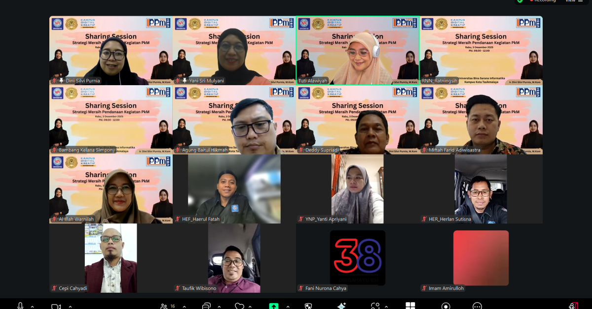 LPPM BSI Tasikmalaya Dorong Dosen Aktif Raih Hibah PKM melalui Sharing Session