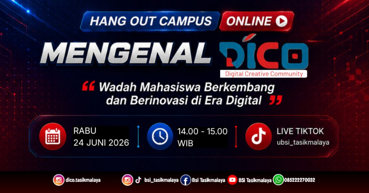 UBSI Tasikmalaya dan DICO Ajak Mahasiswa Mengenal Komunitas Digital Kreatif Melalui Hang Out Campus Online