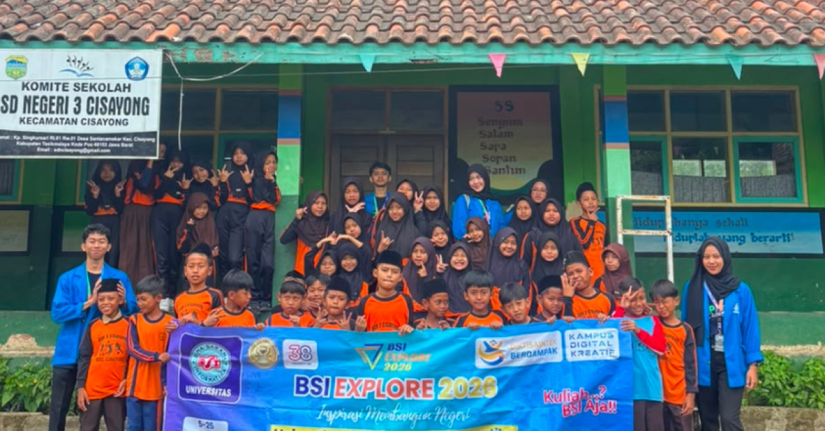 Awali Pengabdian di SDN 3 Cisayong, Mahasiswa BSI Explore 2026 Bangun Zona Harapan Bersama Siswa