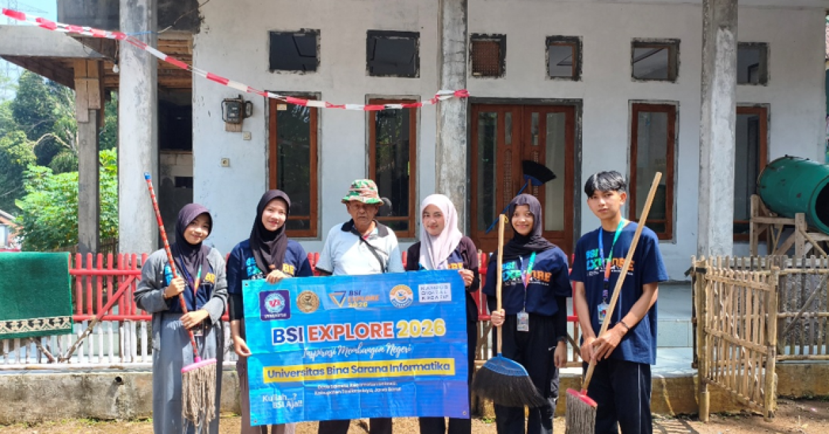 Tim BSI Explore 2026 UBSI Kampus Tasikmalaya Laksanakan Kerja Bakti di Masjid Al-Ikhlas Jelang Pengajian Rutin