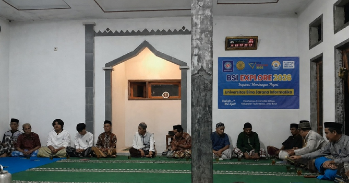 Tim BSI Explore 2026 UBSI Kampus Tasikmalaya Ikuti Pengajian Rutin Bersama Masyarakat Desa Salawu