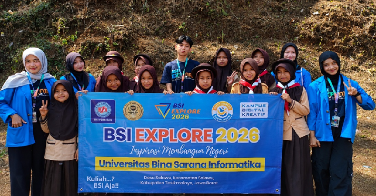 Tim BSI Explore 2026 UBSI Kampus Tasikmalaya Berpartisipasi dalam Kegiatan Pramuka di SDN Kramatjaya