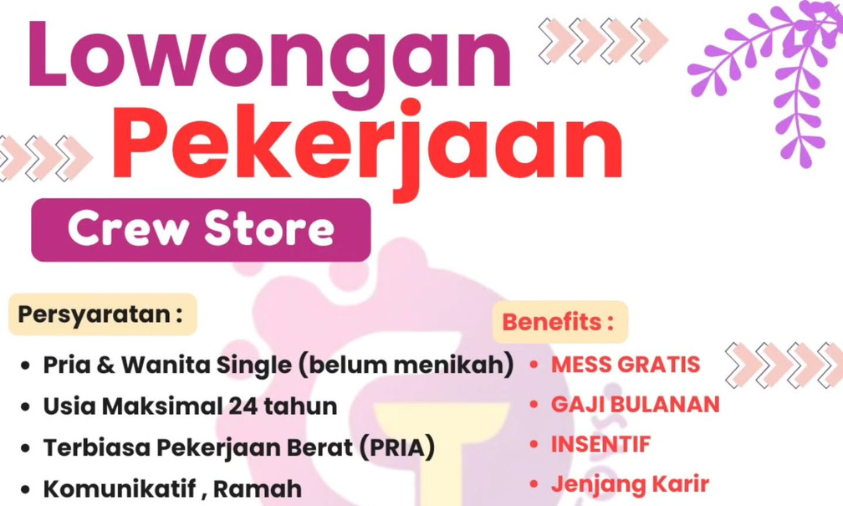 lowongan kerja gandoang toys, crew store