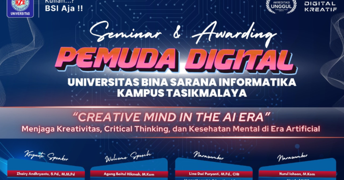 Seminar Pemuda Digital UBSI Tasikmalaya 2026 Siap Digelar
